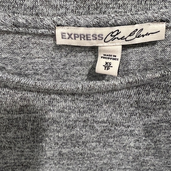 Express Gray high low short sleeved top - Picture 3 of 4